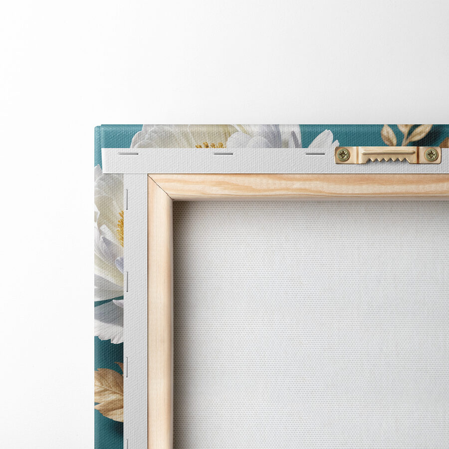 Groupe de fleurs blanches et bleues