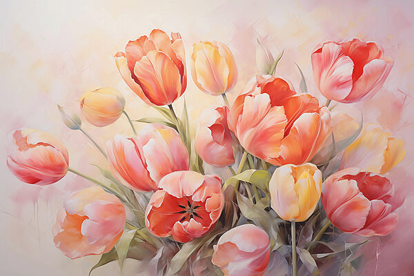 Peinture de fleurs sur fond blanc Peinture de fleurs sur fond blanc