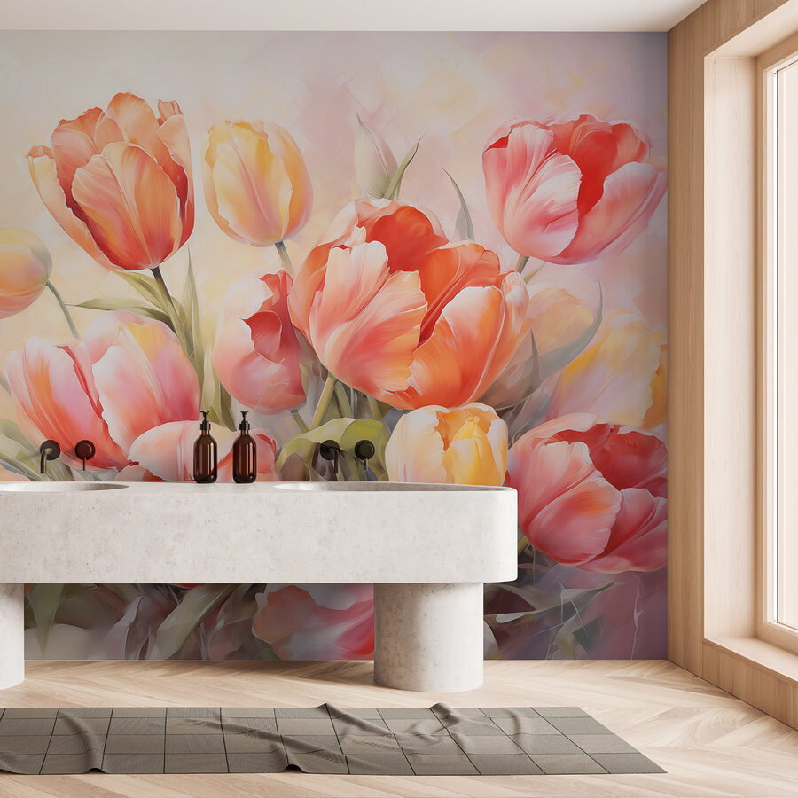 Peinture de fleurs sur fond blanc Peinture de fleurs sur fond blanc