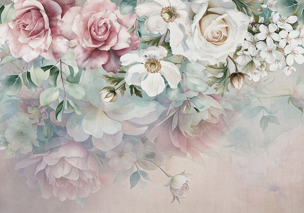 Peinture de fleurs sur une surface Peinture de fleurs sur une surface