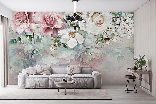 Peinture de fleurs sur une surface Peinture de fleurs sur une surface