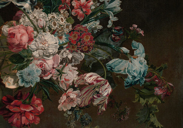 Peinture de fleurs sur fond sombre Peinture de fleurs sur fond sombre