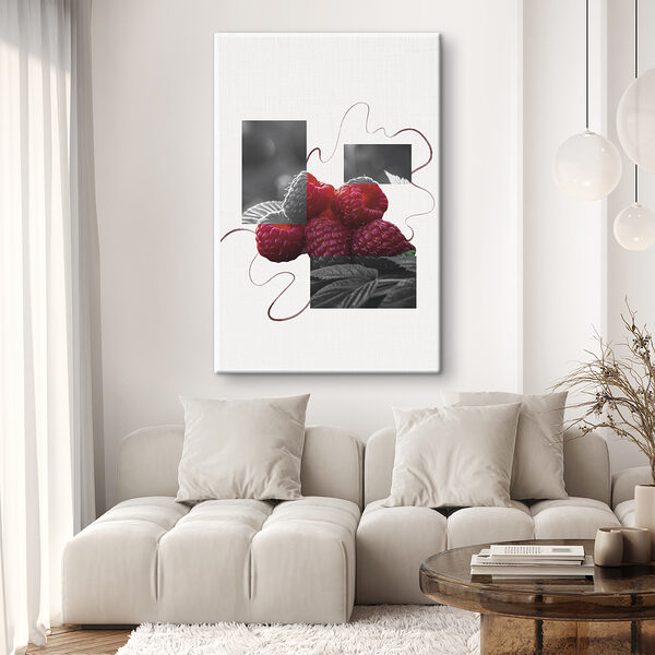 Groupe de framboises avec feuilles Groupe de framboises avec feuilles