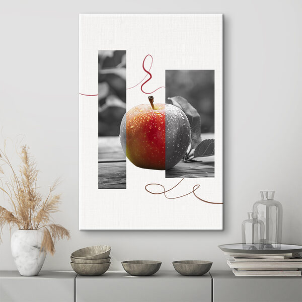 Pomme rouge et grise Pomme rouge et grise