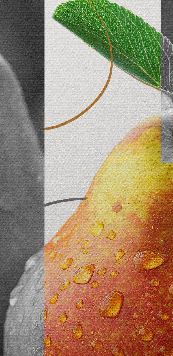 Poire avec gouttes d'eau Poire avec gouttes d'eau