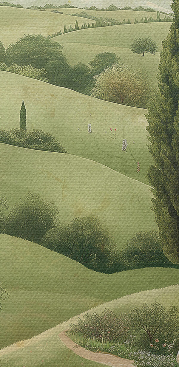 Paysage avec des arbres et une route Paysage avec des arbres et une route