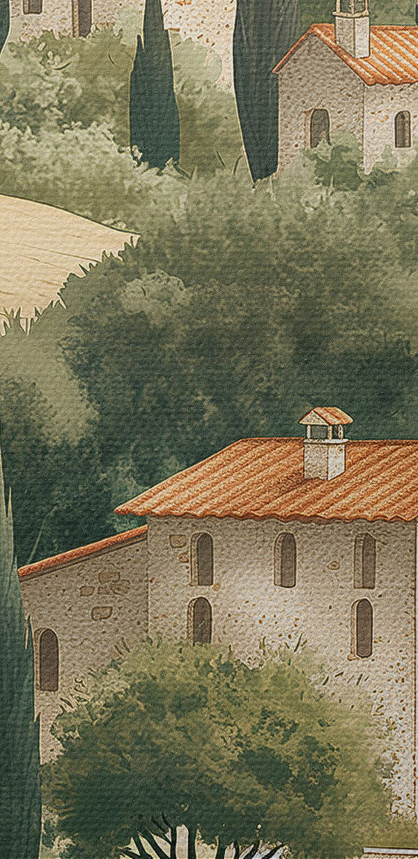 Landscape with houses and trees Landscape with houses and trees