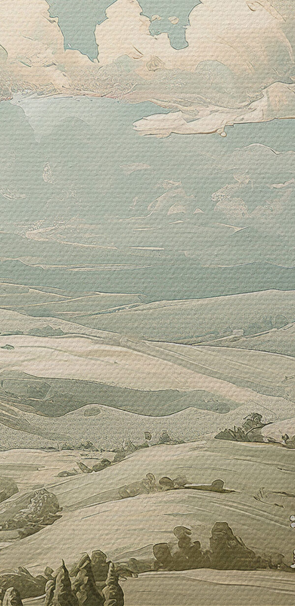 Paysage avec arbres et collines Paysage avec arbres et collines