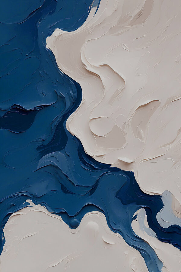 Peinture bleue et blanche Peinture bleue et blanche