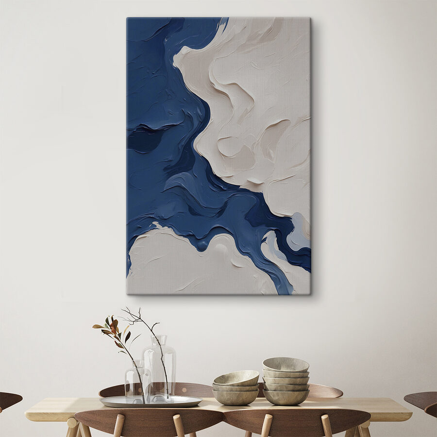 Peinture bleue et blanche Peinture bleue et blanche