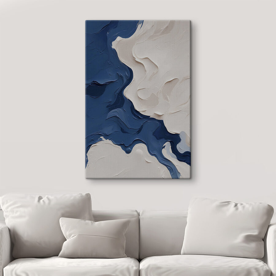 Peinture bleue et blanche Peinture bleue et blanche