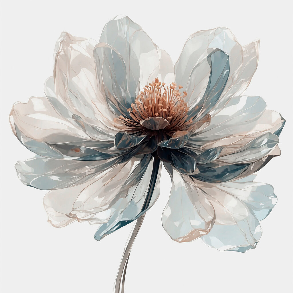 Delicate flower in soft colors