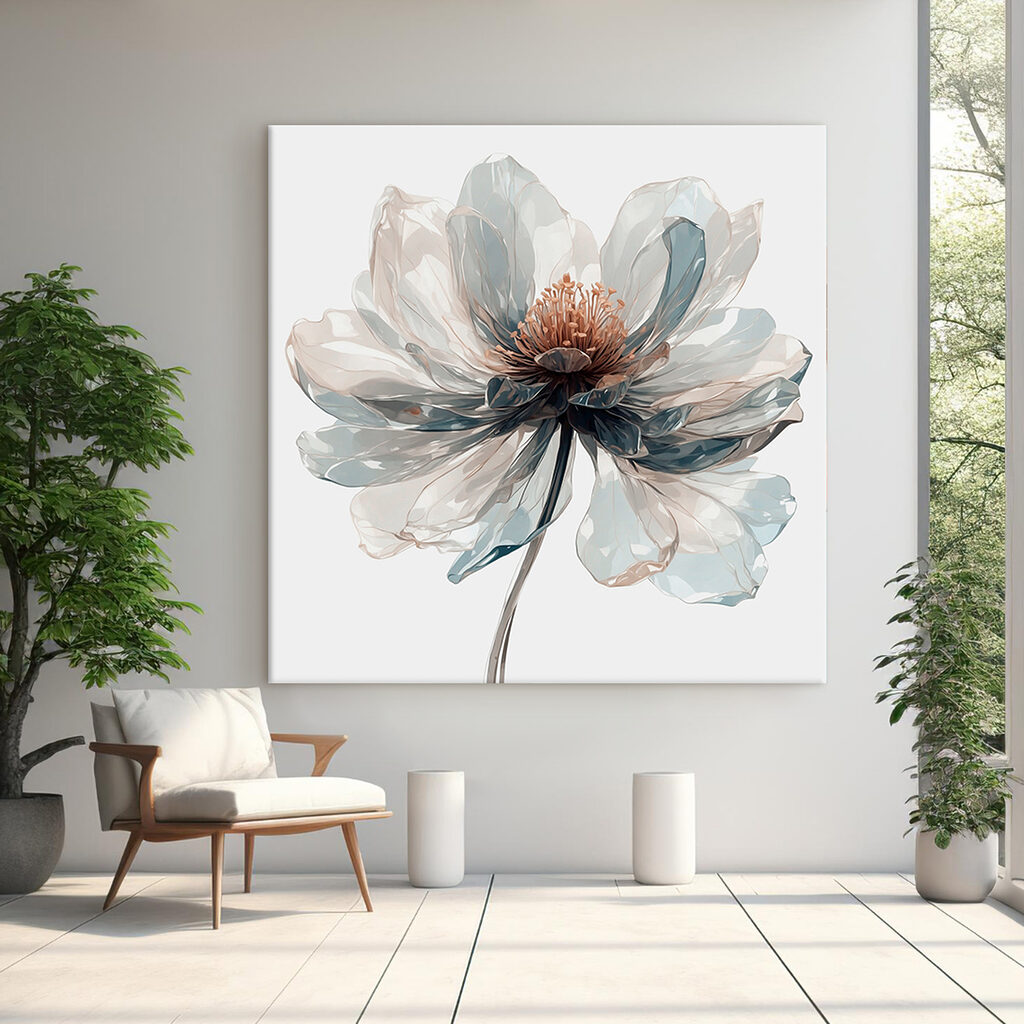 Delicate flower in soft colors