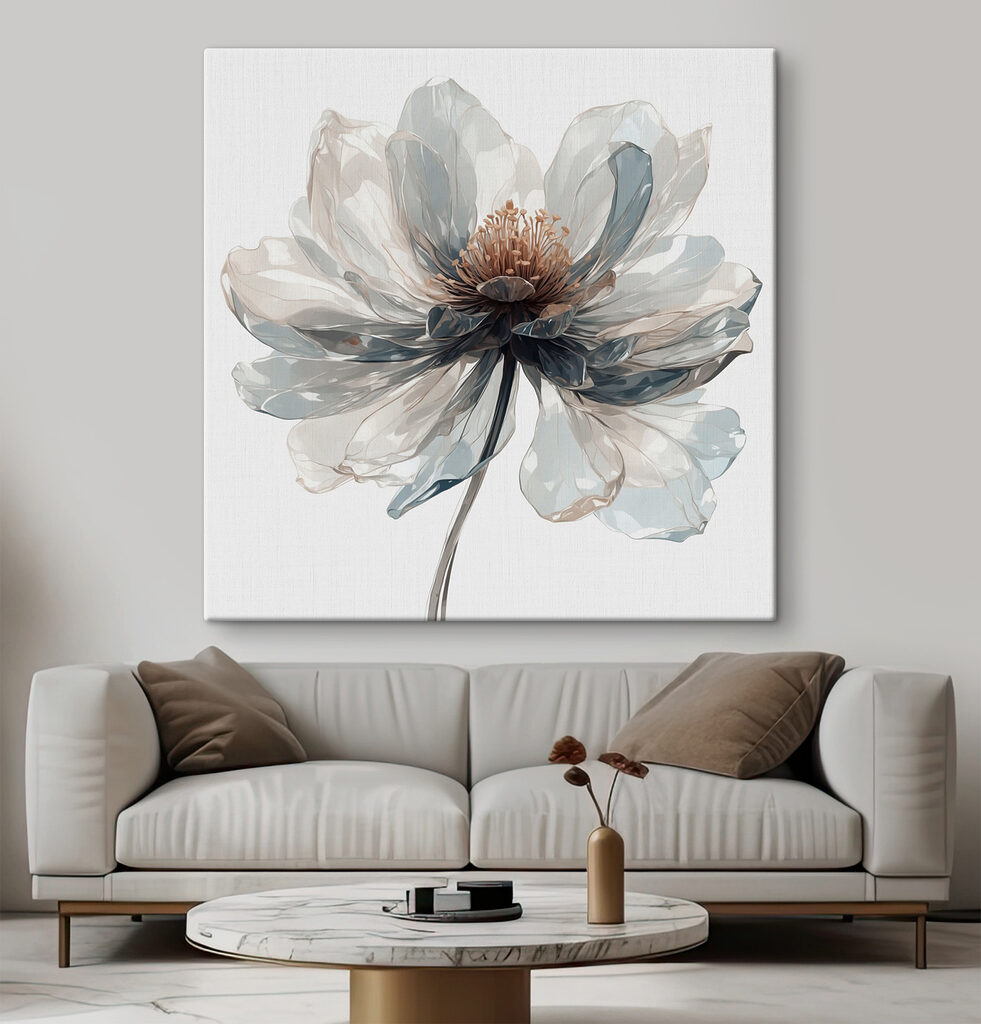 Delicate flower in soft colors
