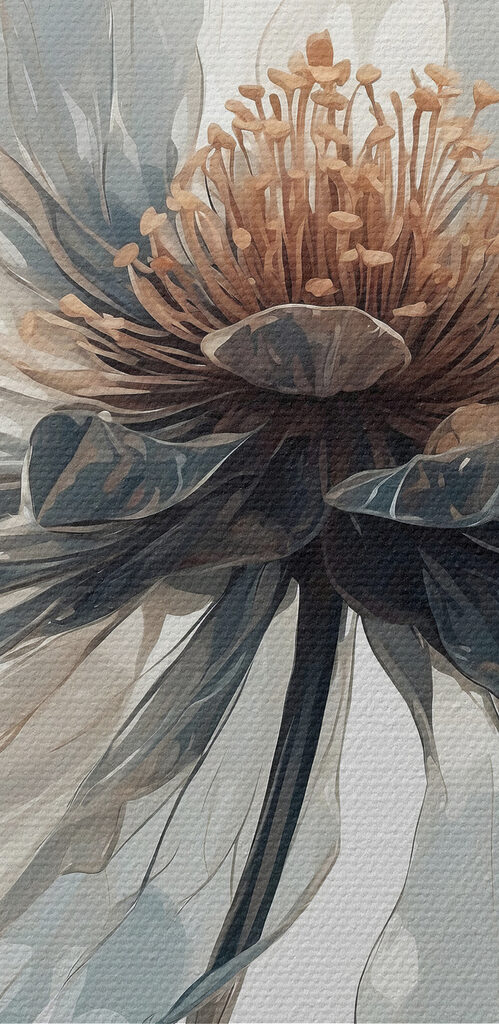 Delicate flower in soft colors