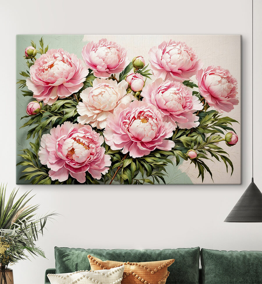 Groupe de fleurs roses