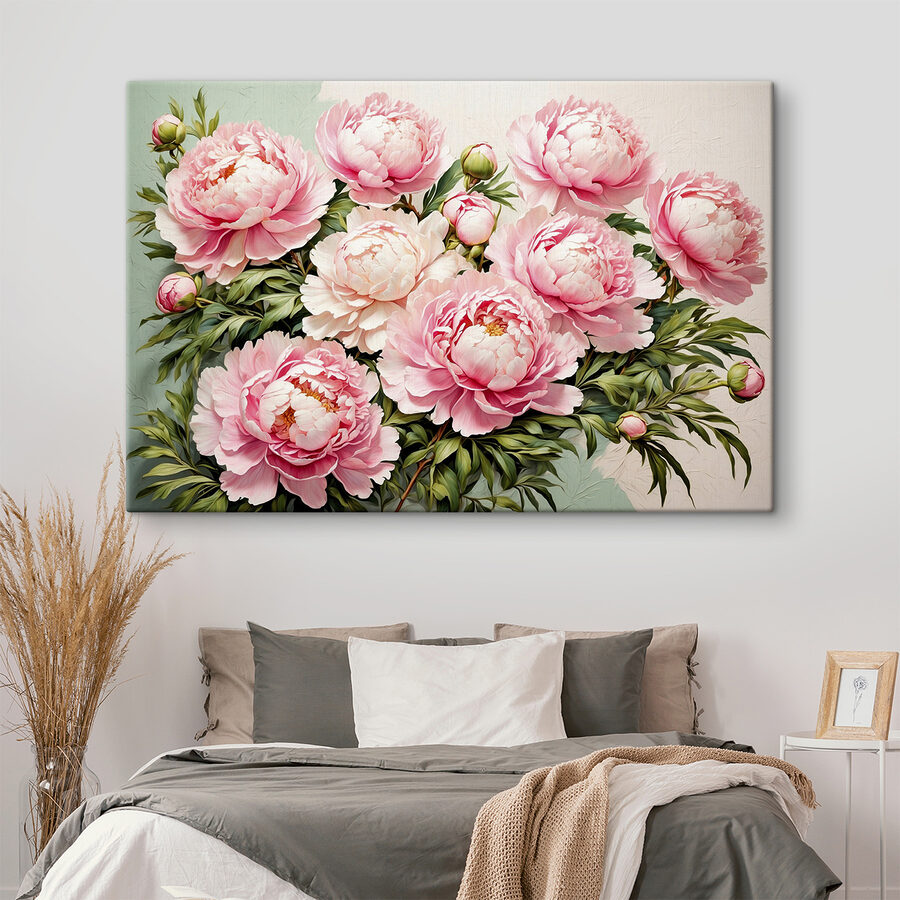 Groupe de fleurs roses