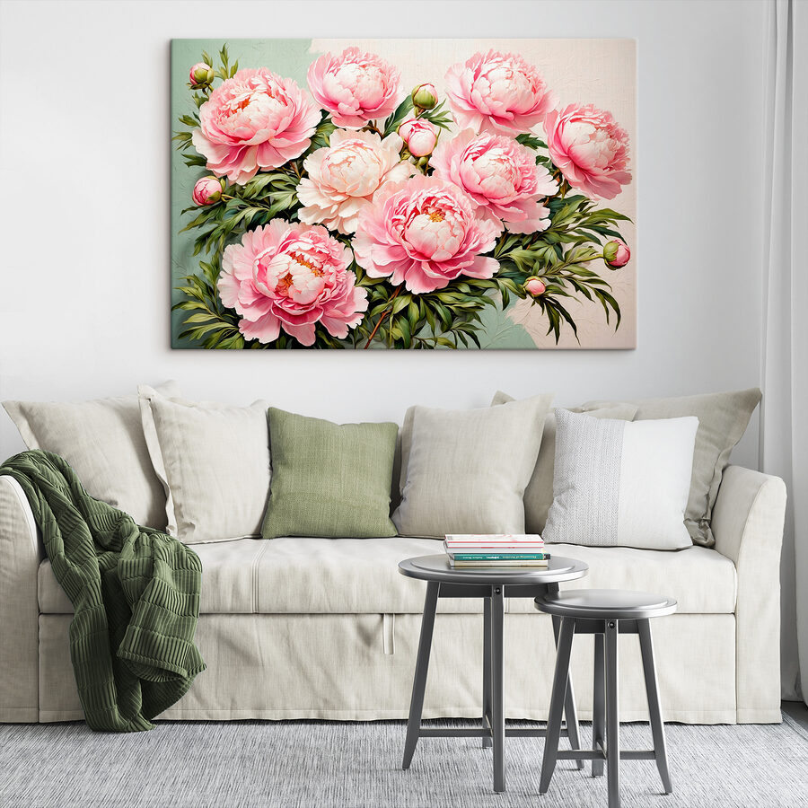 Groupe de fleurs roses