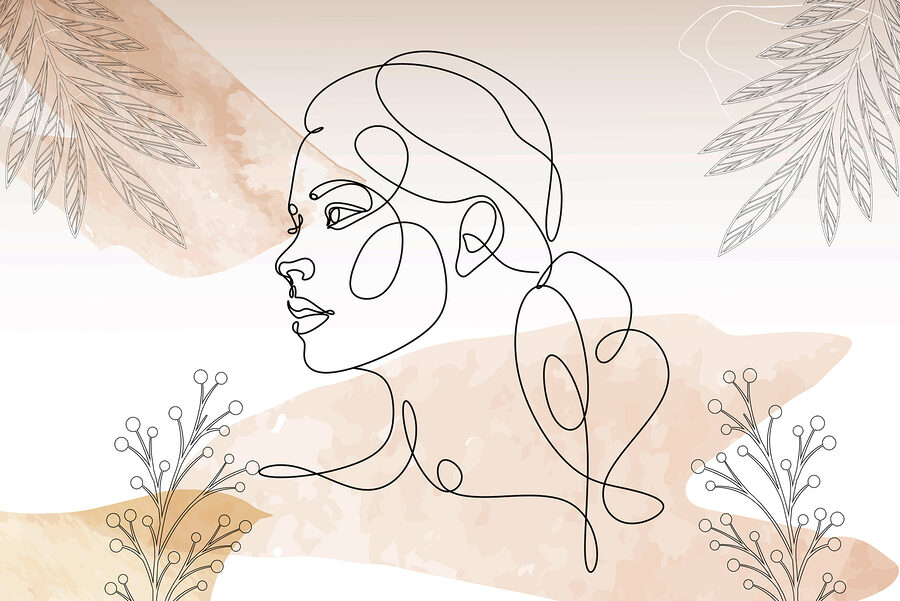 Dessin d'un visage de femme