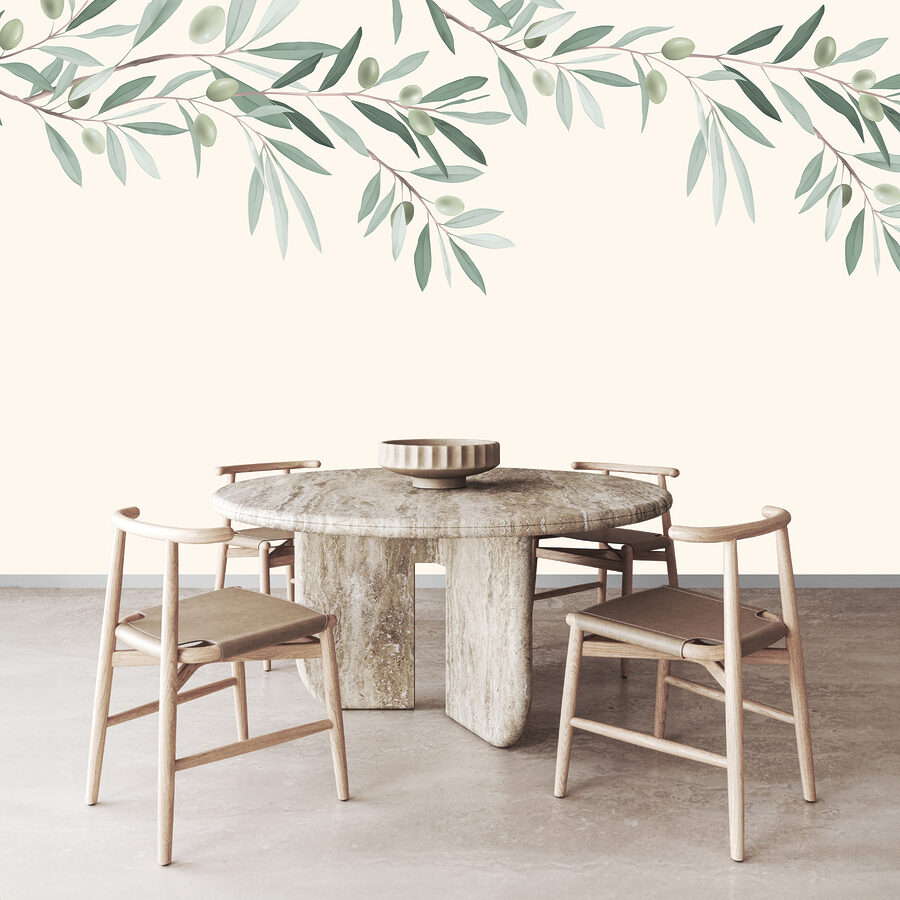 Branche avec feuilles et olives Branche avec feuilles et olives