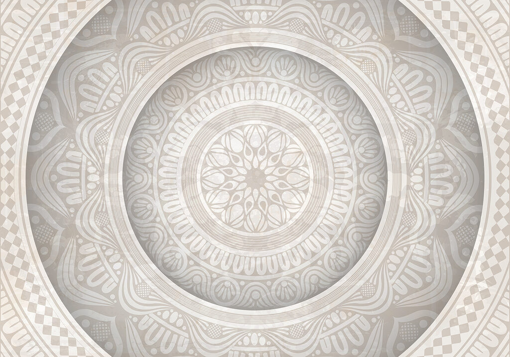 Motif circulaire sur une surface blanche Motif circulaire sur une surface blanche