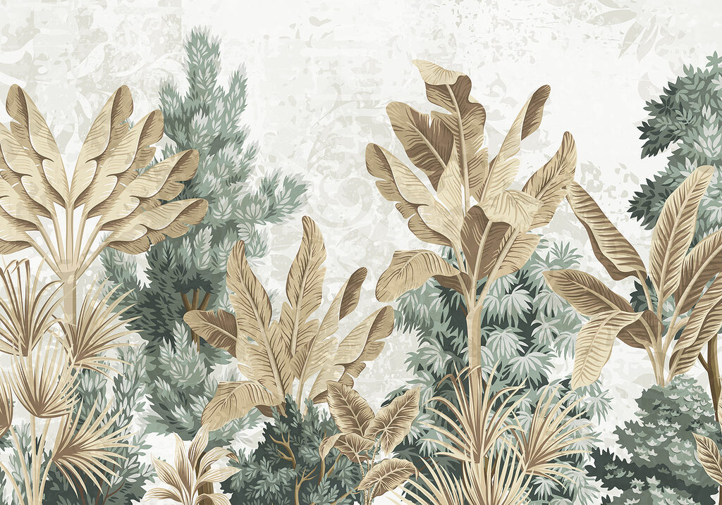 Papier peint avec une variété de plantes Papier peint avec une variété de plantes