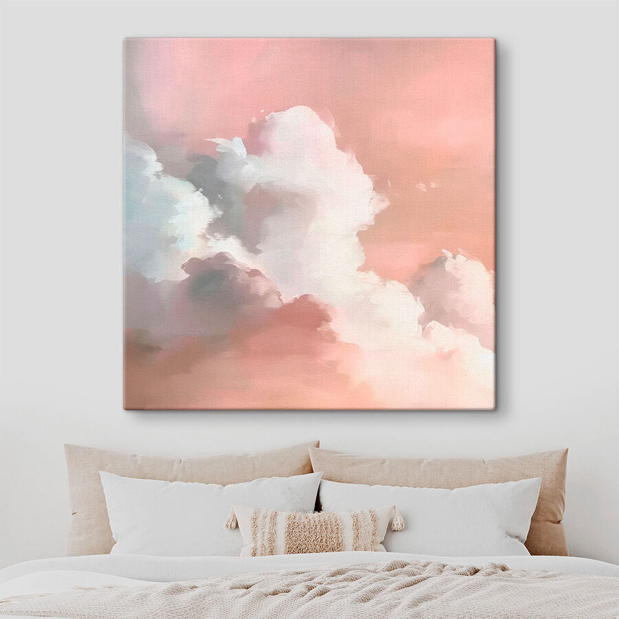 Ciel rose avec nuages