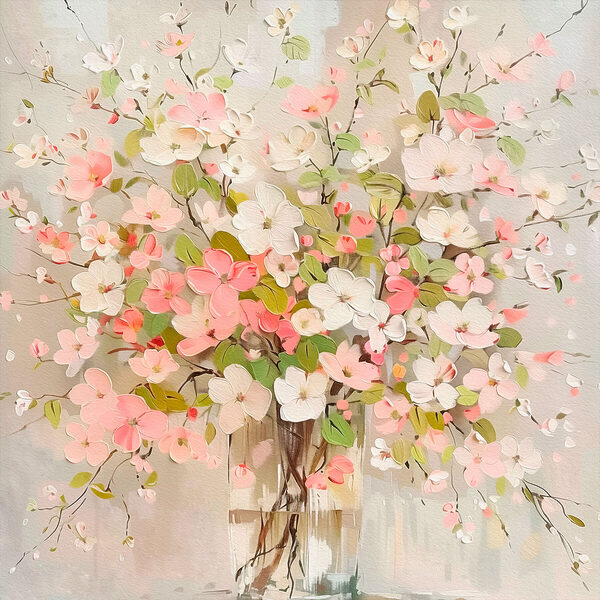 Peinture de fleurs dans un vase Peinture de fleurs dans un vase