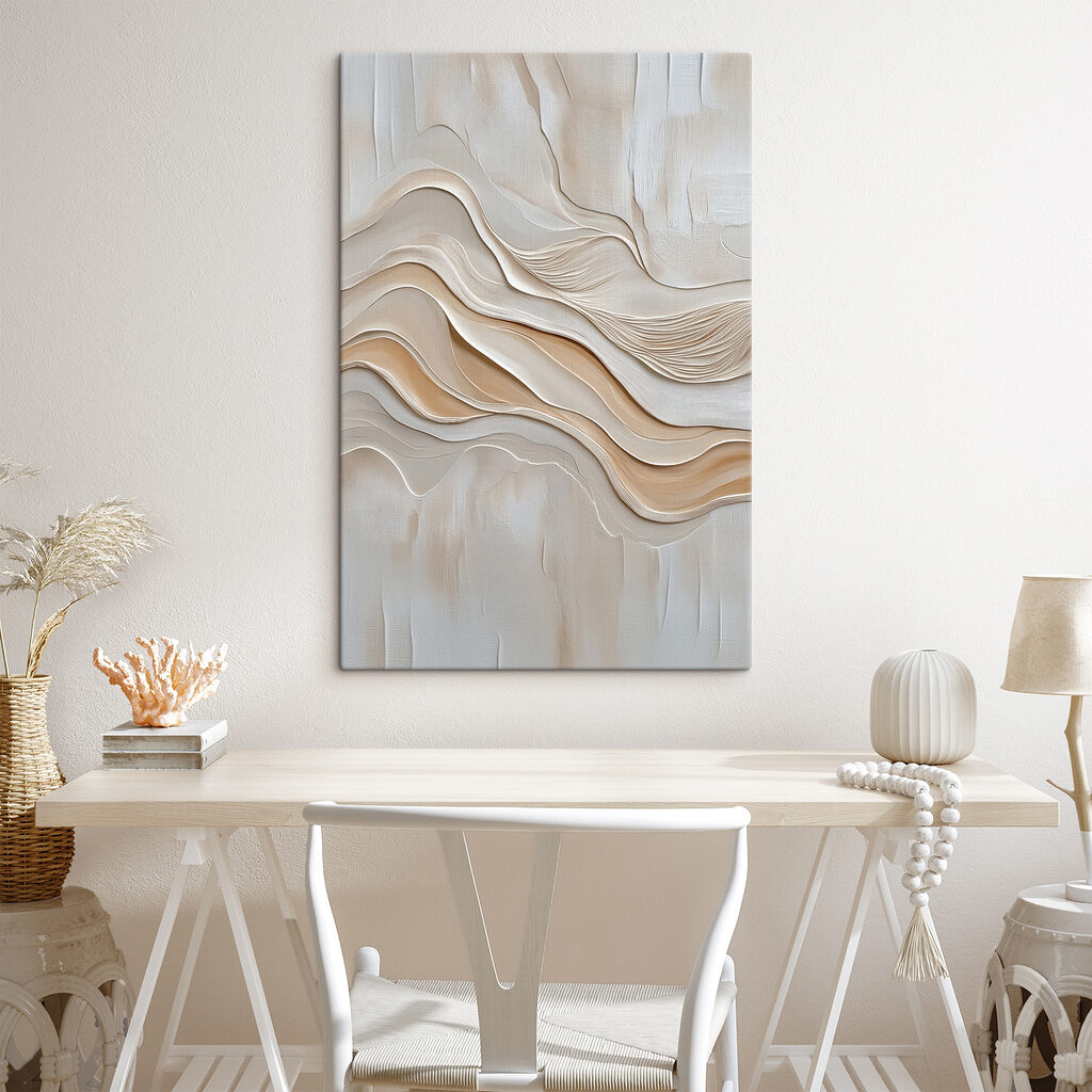 White and brown wavy lines
