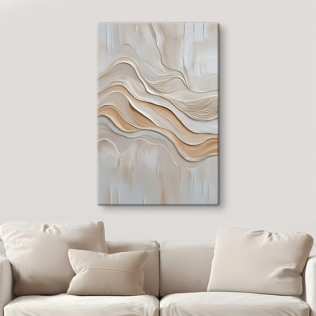 White and brown wavy lines