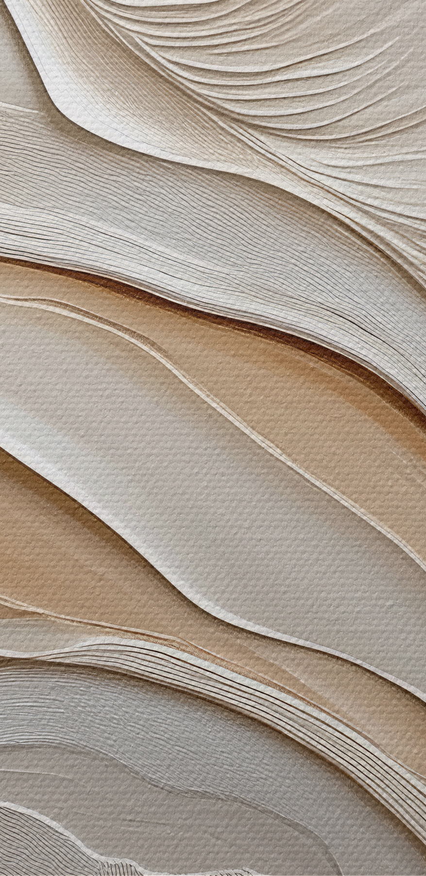 Lignes ondulées blanches et brunes