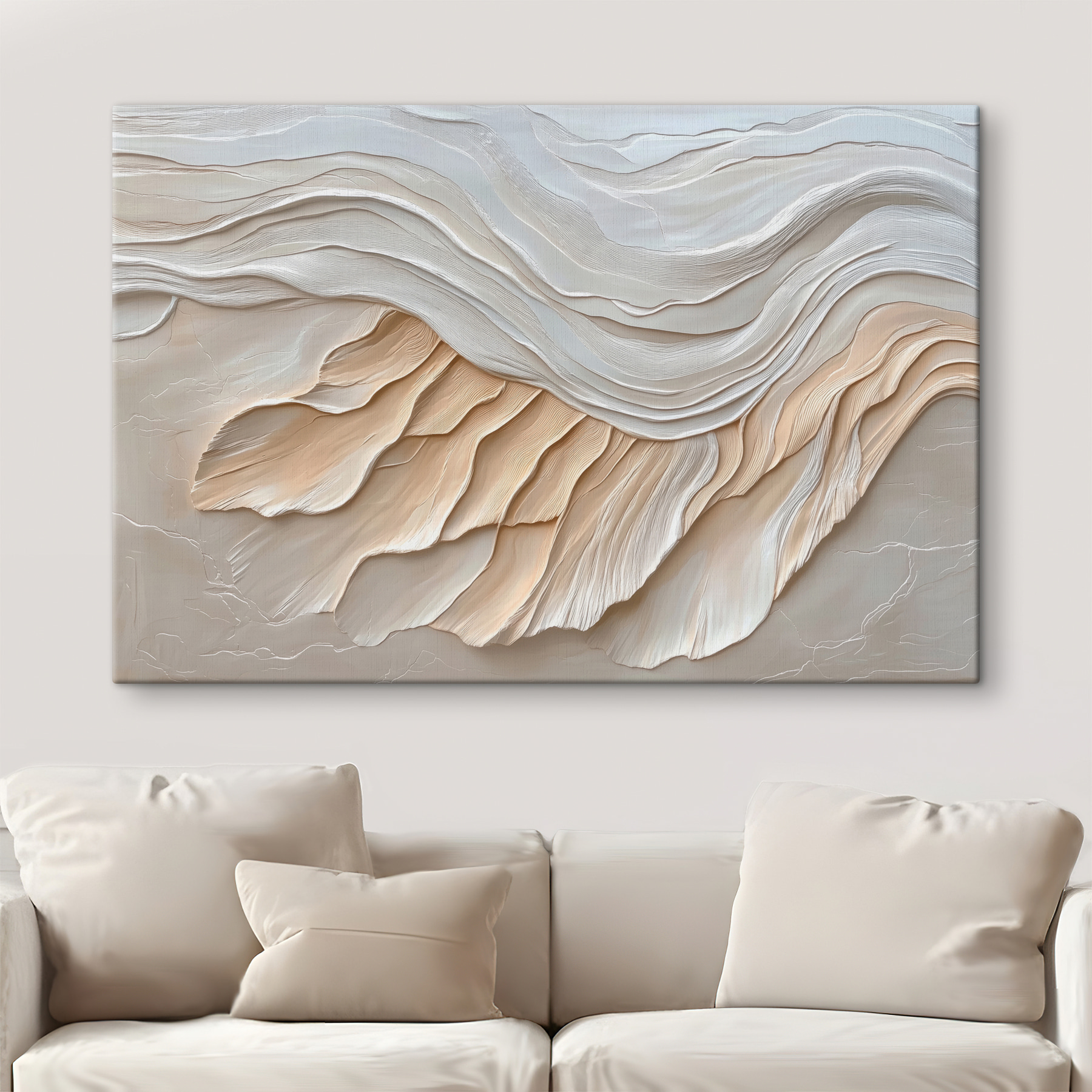 White and brown wavy pattern White and brown wavy pattern