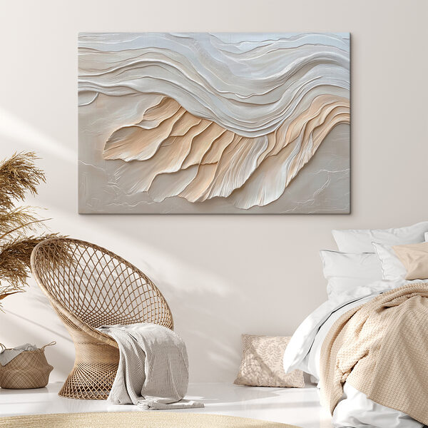 White and brown wavy pattern White and brown wavy pattern