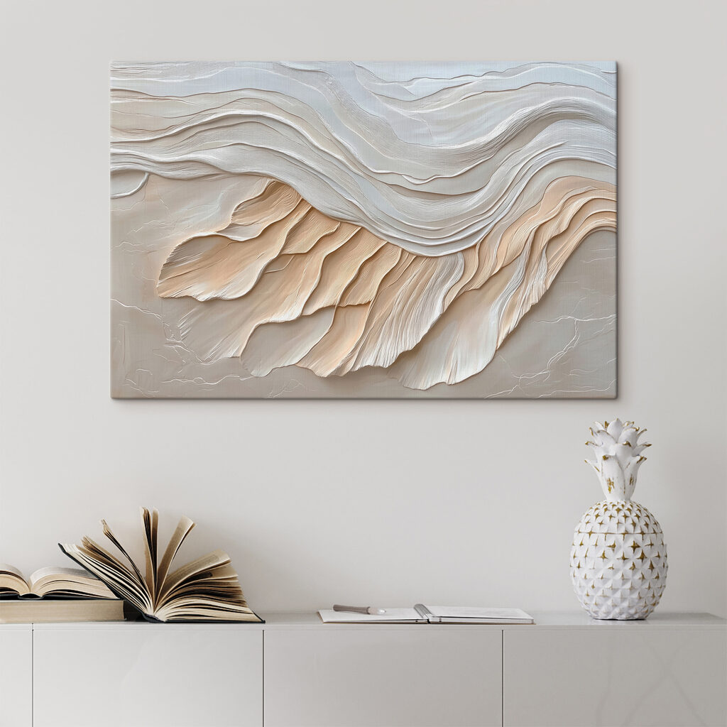 White and brown wavy pattern White and brown wavy pattern