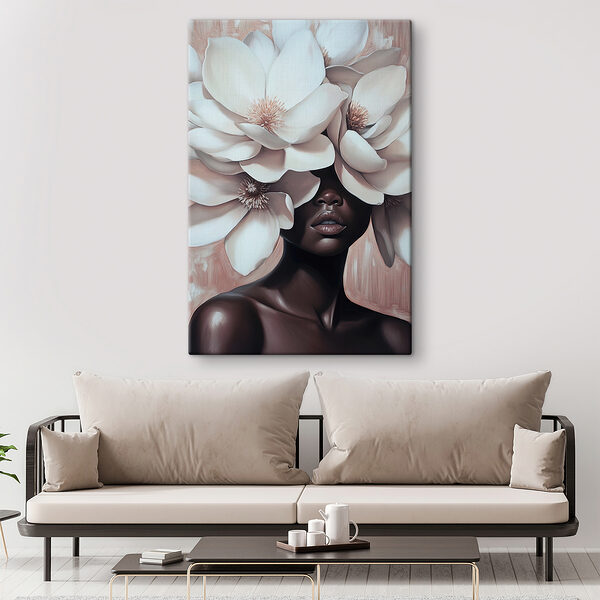 Femme avec des fleurs dans les cheveux Femme avec des fleurs dans les cheveux