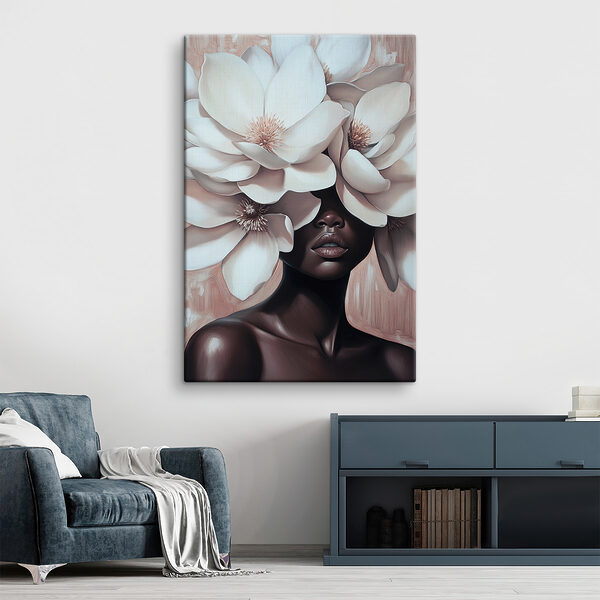Femme avec des fleurs dans les cheveux Femme avec des fleurs dans les cheveux