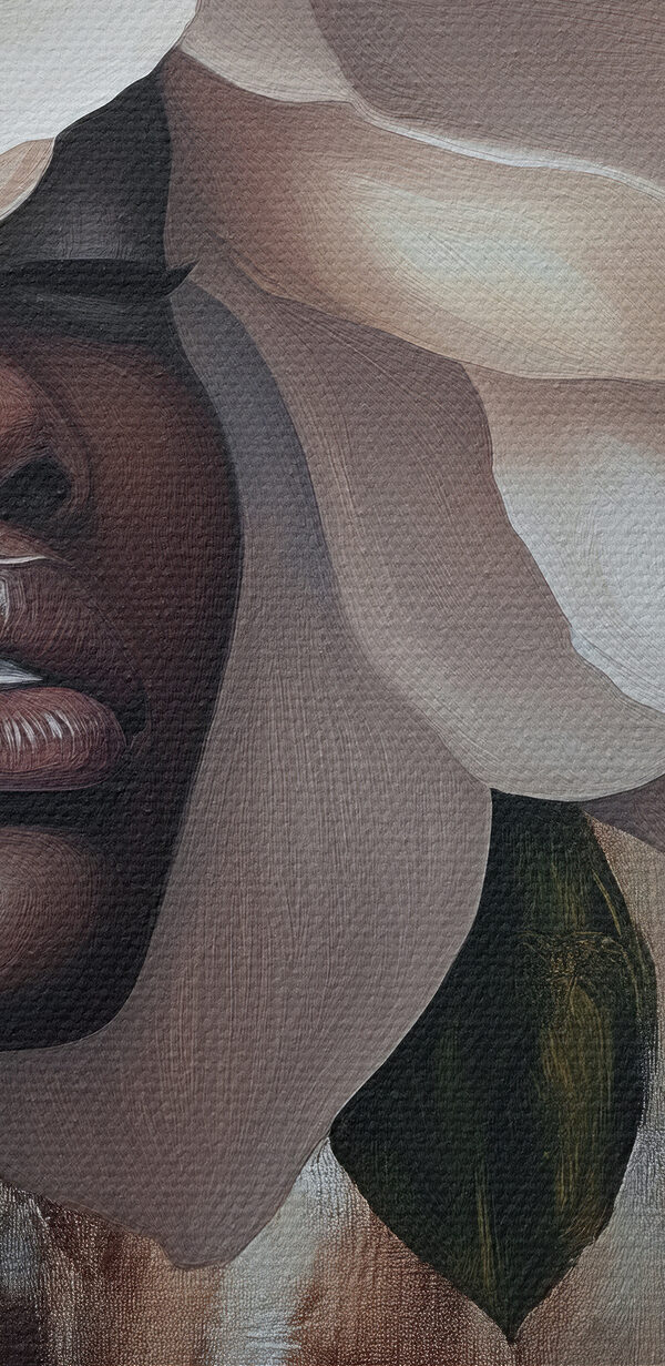 Femme avec des fleurs blanches sur la tête Femme avec des fleurs blanches sur la tête