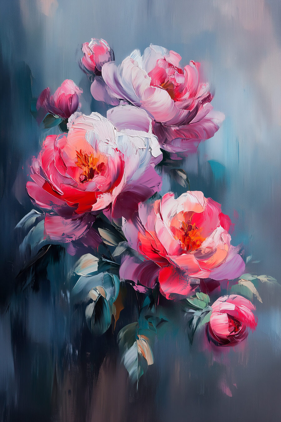 Peinture de fleurs roses Peinture de fleurs roses