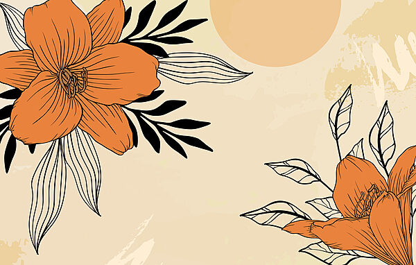 Dessin de fleurs et de feuilles Dessin de fleurs et de feuilles