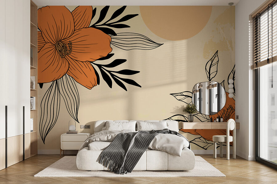 Dessin de fleurs et de feuilles