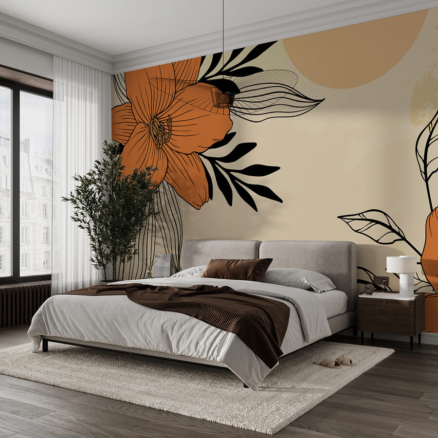 Dessin de fleurs et de feuilles