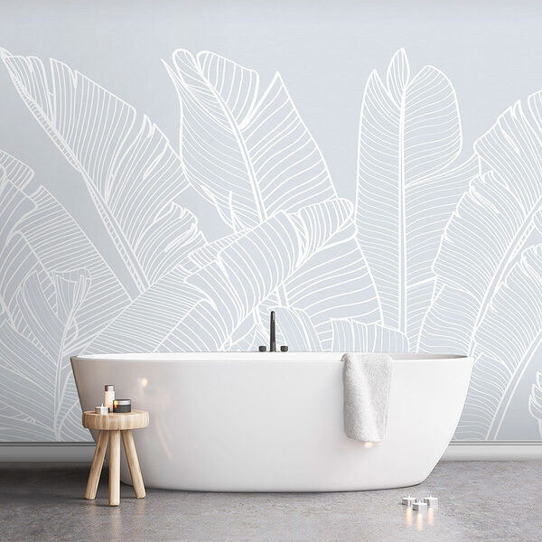 Dessin au trait blanc de feuilles Dessin au trait blanc de feuilles
