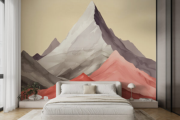 Groupe de montagnes avec collines rouges w01393pib4mr 600x400 - Groupe de montagnes avec collines rouges