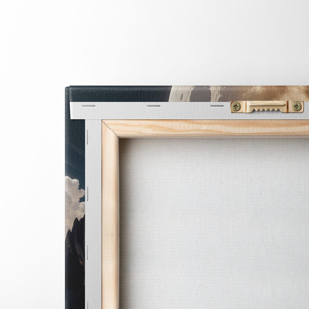 Moon over mountains and clouds