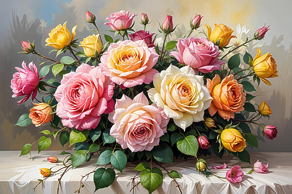 Bouquet de fleurs sur une table Bouquet de fleurs sur une table