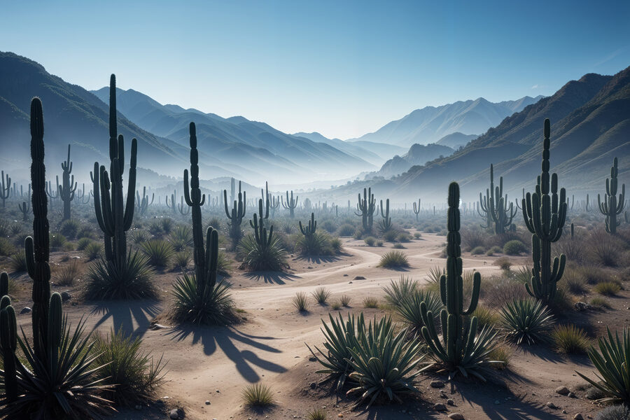 Cactus dans un désert