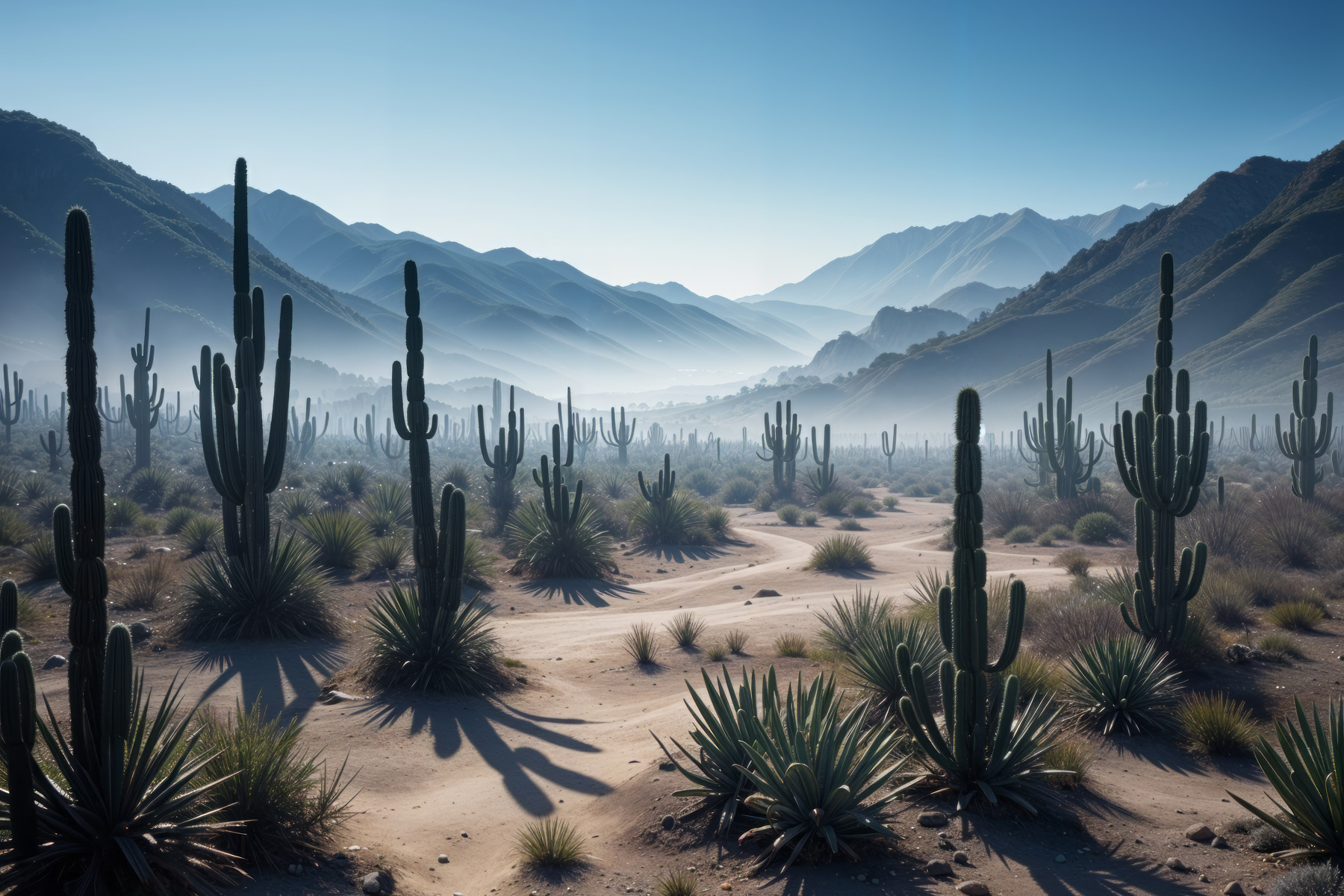 Cactus in a desert