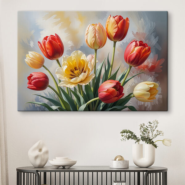 Groupe de tulipes dans un vase Groupe de tulipes dans un vase
