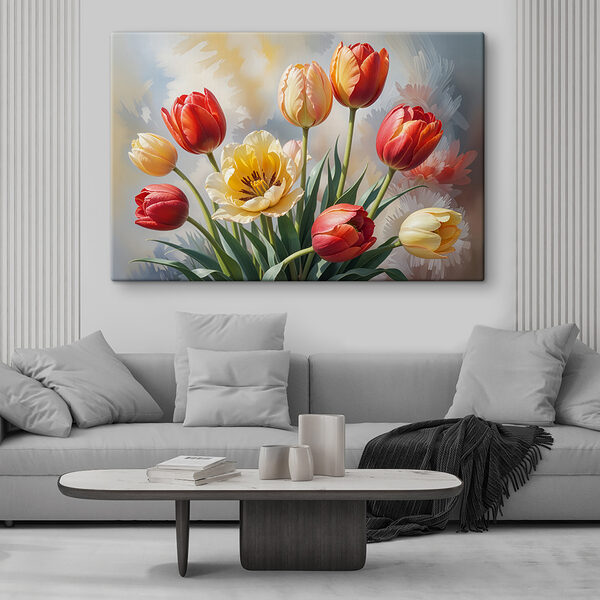 Groupe de tulipes dans un vase Groupe de tulipes dans un vase
