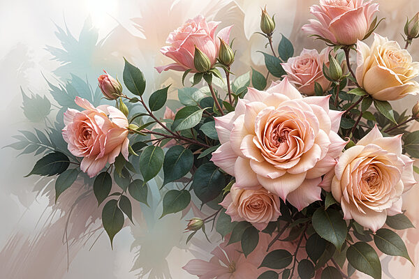 Groupe de roses roses Groupe de roses roses